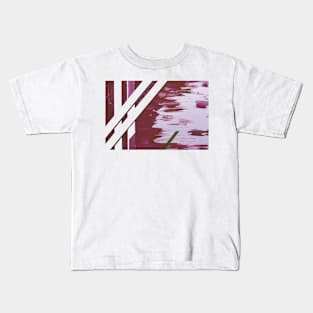 Bamboo grove in plum and lilac Kids T-Shirt